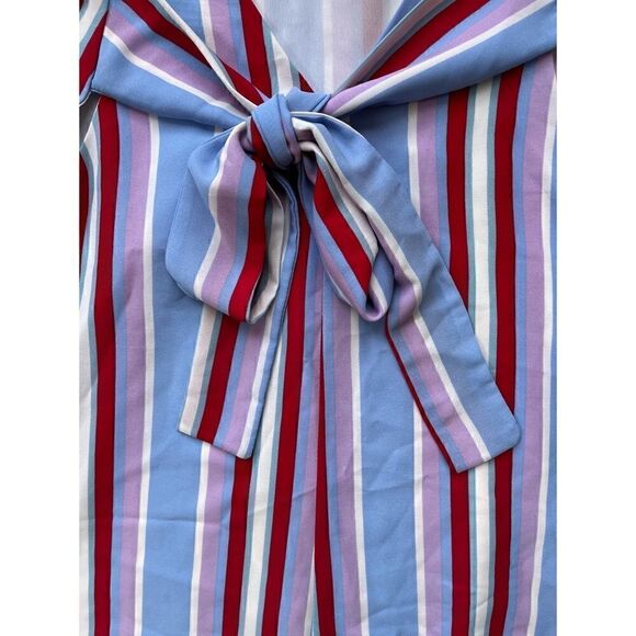 Lulus Set Sail Light Blue Multi Striped Tie-Back
Mini Dress - Picture 16 of 16